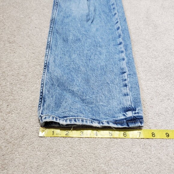 GAP ‘90s Loose High Rise Jeans Straight Leg Distressed Light Wash Women 27 x 29" - Picture 14 of 14